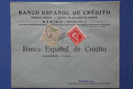 T2 ESPANA BELLE LETTRE  GUERRE  CIVILE VIVA ESPANA 1936  MERIDA POUR SALAMANCA + SURCHARGE  + AFFRANCH INTERESSANT - Marques De Censures Nationalistes