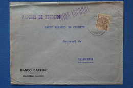 T2 ESPANA BELLE LETTRE  GUERRE  CIVILE CENSURA  1937SARRIA POURSALAMANCA FRANCIA+ + AFFRANCH INTERESSANT - Bolli Di Censura Nazionalista