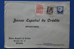 T7 ESPANA BELLE LETTRE  GUERRE  CIVILE VIVA ESPANA    1936 CORDOBA POUR SALAMANCA + + AFFRANCH INTERESSANT - Nationalistische Zensur