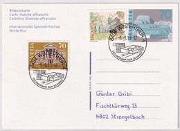 Michel 2315 FDC Auf Bildpostkarte Winterthur - Internationales Sammler-Festival - ETOS WINTERTHUR 4 TECHNIORAMA - Briefe U. Dokumente