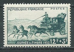 France YT N°919 Journée Du Timbre 1952 Malle-poste Neuf/charnière * - Nuovi