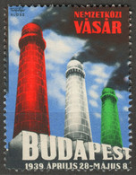 1939 Budapest Hungary - International Exhibition Fair - LABEL CINDERELLA VIGNETTE / Chimney TRICOLOR - Other & Unclassified