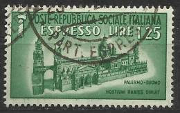 # 1944 Repubblica Sociale: Monumenti Distrutti - Espresso Lire 1,25 Usato - Exprespost