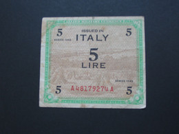 5 Lire Italy 1943 .- Allied Military Currency - Série 1943 **** EN ACHAT IMMEDIAT **** - Allied Occupation WWII