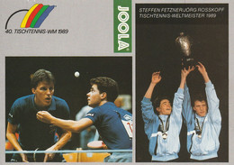 Tischtennis, Jörg Rosskopf, Steffen Fetzner, WM 1989 - Tafeltennis