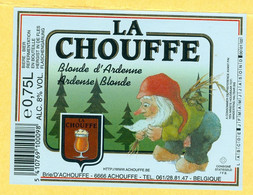 1 étiquette Bière La Chouffe 0,75L (2002) - Birra