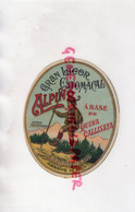 ETIQUETTE ALPINO GRAN LICOR ESTOMACAL A BASE DE QUINA CALLISAYA- ENRIQUE LLADO ARENYS DE MUNT - ALPINISTE ALPINISME - Food