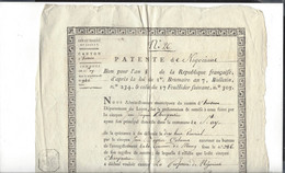 St-Ay ( Loiret ) Patente De Négociant , Orléans  An 8  ( Grande Feuille 45,5 X 28,5 Cm ) - Documentos Históricos