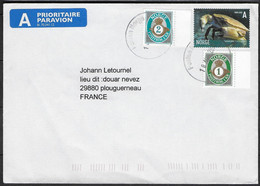 Norvège 3 Timbres Oblitérés Sur Enveloppe De 2011 Pour La France - Covers & Documents