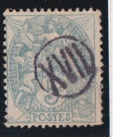 FRANCE - CACHET JOUR DE L'AN CHIFFRE ROMAIN XVII DANS CERCLE SUR 107 TYPE BLANC COTE A PARTIR DE 30 EUR - Used Stamps