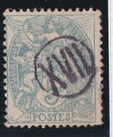 FRANCE - CACHET JOUR DE L'AN CHIFFRE ROMAIN XVII DANS CERCLE SUR 107 TYPE BLANC COTE A PARTIR DE 30 EUR - Usados