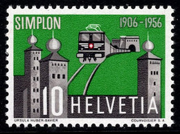 Switzerland 1956 50years Simplon Tunnel Train Railroad Stockalper Palast Palace Castle MNH **56 - Nuovi