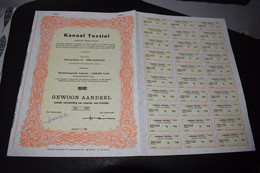 Kanaal Textiel Kortrijk Gewone Aandel 1987 - Tessili