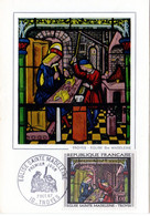 " VITRAIL DE L'EGLISE SAINTE-MADELEINE DE TROYES " Sur Carte Maximum  De 1967 Avec Le N° 1531. CM - Glas & Brandglas