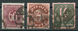 Repubblica Di Weimar - Dienstmarke Mi. 66/68 Ø - Dienstzegels