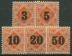Württemberg Dienstmarken 1923 Mit Aufdruck 184/88 Postfrisch - Wuerttemberg