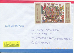 India Air Mail Cover Sent To Germany 19-3-2001 - Poste Aérienne