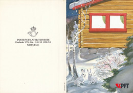 NORVEGIA - 1987 - Yvert 940a E 941a Obliterati FDC Su Biglietto Di Auguri Natalizi - Variedades Y Curiosidades