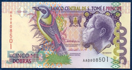 SAN TOME - SAO TOME AND PRINCIPE - ST. THOMAS 5000 DOBRAS PICK-65a PAPA FIGO BIRD OISEAU 1996 UNC - Sao Tome En Principe
