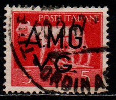 # 1945 - AMG - Venezia Giulia - Imperiale 5 Lire - Senza Fasci - Usato - Afgestempeld