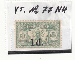 NOUVELLES_HÉBRIDES  No 77 NH - Unused Stamps