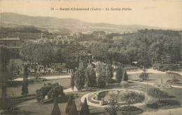 CPA Saint Chamond-Le Jardin Public-Timbre       L808 - Saint Chamond