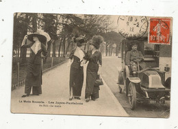 Cp, MODE , La Mode Nouvelle , Les JUPES-PANTALONS ,au Bois , Le Matin , Automobile , Métier: Chauffeur, Voyagée 1912 - Mode