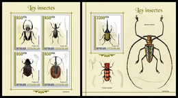 CENTRAL AFRICA 2021 - Beetles, M/S + S/S Official Issue [CA210313] - Unclassified