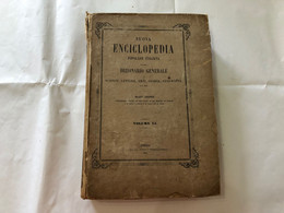NUOVA ENCICLOPEDIA POPOLARE OVVERO DIZIONARIO GENERALE ARTE STORIA 1858 VOL.VI - Libri Antichi