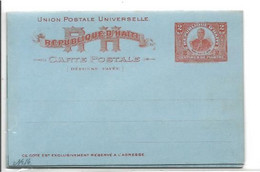 E.P. Postal Stationery Reply Card 2 + 2 Cents Red On Green-bleu, Mint - Very Fresh.   Belle Fraîcheur.   TB - W1032 - Haiti