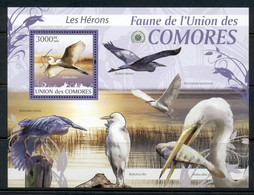 Comoro Is 2009 Birds, Herons MS MUH - Comores (1975-...)