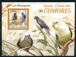 Comoro Is 2009 Birds, Parrots MS IMPERF MUH - Comores (1975-...)