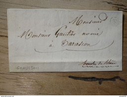 Lettre Avec  Origine Rurale F De GRAVESON, Décime Rural, 1843   ...............210215-Class48 - 1801-1848: Voorlopers XIX
