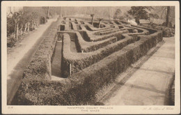 The Maze, Hampton Court Palace, Surrey, C.1930s - HM Office Of Works Postcard - Hampton Court