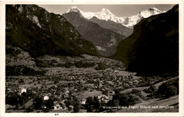 Wilderswil Mit Eiger, Mönch Und Jungfrau (3132) * 4. 6. 1935 - Wilderswil