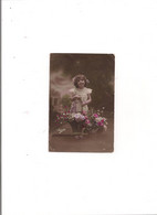 Belgique Carte Postale Oblitération SILLY 1920 (fillette Avec Panier Fleuri) - Silly