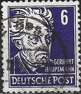 GERMANY 1948 Politicians, Artists And Scientists - 6pf - Gerhart Hauptmann FU - Usati