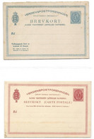 D.W.I. Danish West Indie Antilles Danoises  2 Items  E.P. Carte Postal Stationery REPLY Card 2 Cent + 2 Cent Bleu And 3 - Danemark (Antilles)