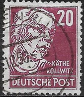 GERMANY 1948 Politicians, Artists And Scientists - 20pf -  Kathe Kollwitz FU - Usati