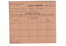 Ghetto Litzmannstadt / Lodsch / Lodz - Milchkarte - 1939-44 - Judaica - Otros & Sin Clasificación