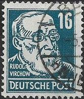 GERMANY 1948 Politicians, Artists And Scientists - 16pf - Rudolf Virchow FU - Gebraucht