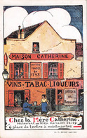 CPA 75 PARIS XVIIIe MAISON CATHERINE VINS TABAC LIQUEUR PLACE DU TERTRE - Paris (18)