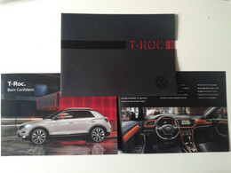 Dep070 Depliant Advertising T-Roc Volkswagen VW Auto Car Design Interior Colori Accessori Motore Engine - Voitures