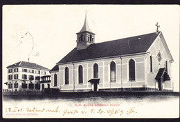 1902 AK Mit Kath. Kirche In Altstetten, ZH Nach Arnegg SG. Leichter Eckbug. - Altstetten