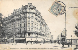 CPA 75 PARIS XIIIe PARIS CARREFOUR BOULEVARD DIDEROT ET RUE DE REUILLY - Distrito: 12