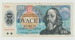 Used Banknote Ceskoslovenska 20 Korun 1988 - Checoslovaquia