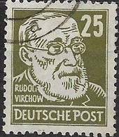 GERMANY 1948 Politicians, Artists And Scientists - 25pf - Rudolf Virchow FU - Usados