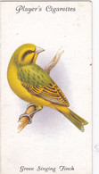 45 Green Singing  Finch - Aviary & Cage Birds -1933 - Players Original Cigarette Card. - Player's