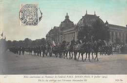 CPA 75 PARIS FETES AMERICAINES EN L'HONNEUR DE L'AMIRAL PAUL JONES DEFILE DU CORTEGE SUR L'AVENUE ALEXANDRE III - Altri & Non Classificati