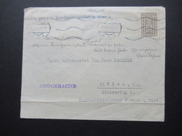 Österreich 1925 Drucksache Der Techn. Gewerbl. Bundeslehranstalt In Wien I Umschlag Rückseitig Als Brief Beschrieben - Briefe U. Dokumente